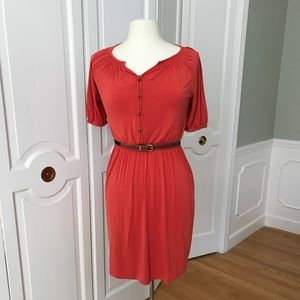LOFT Orange Knit Dress Size 4P